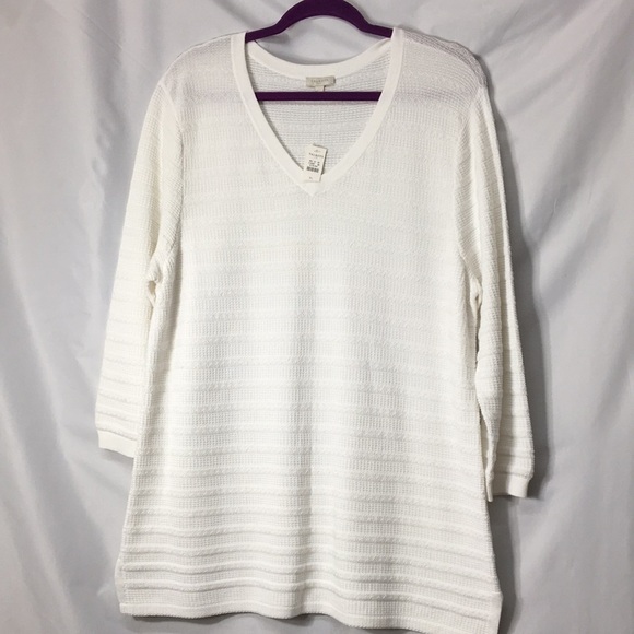 Talbots Sweaters - Talbots Women’s Lightweight White Sweater Size XL NEW with Tags